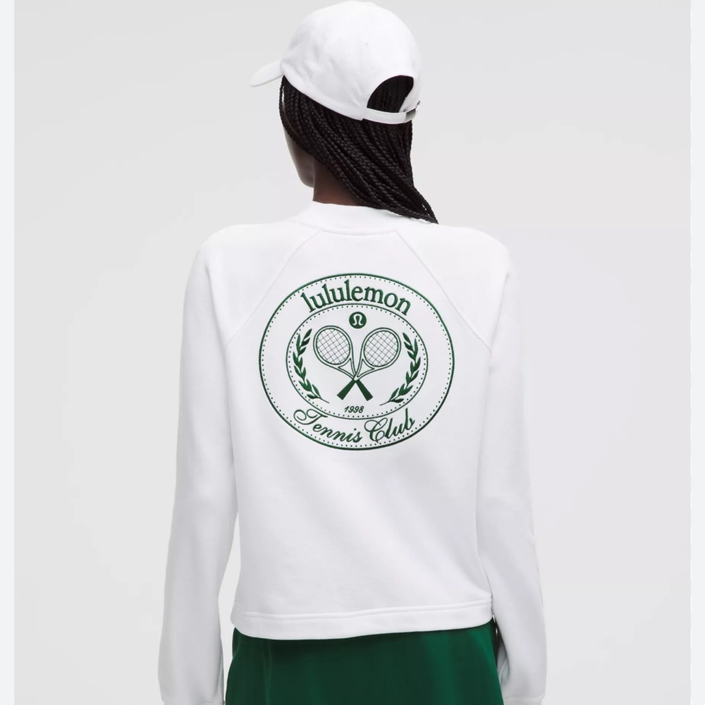 Lululemon White Tennis Club Sweatshirt - New Without Tags - Size Small